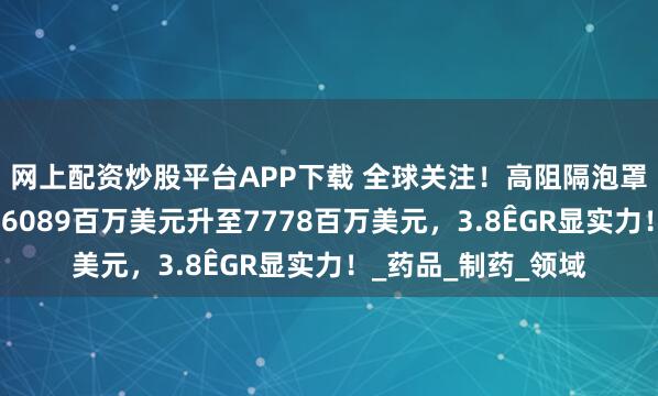 网上配资炒股平台APP下载 全球关注！高阻隔泡罩包装膜市场规模从6089百万美元升至7778百万美元，3.8�GR显实力！_药品_制药_领域